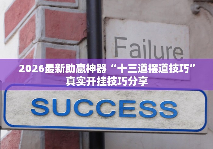 2026最新助赢神器“十三道摆道技巧”真实开挂技巧分享