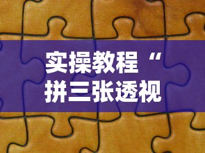 实操教程“拼三张透视软件”详细分享装挂步骤